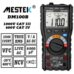 Mestek DM100B ψηφιακό πολύμετρο οικονομικό επαγγελματικό True rms 10000 counts